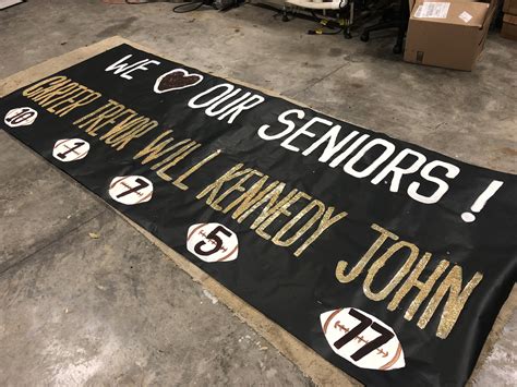 homemade banners and signs.